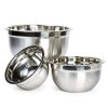 Baking Supplies * | Heavy Duty Stainless Steel German 3 Large Nested Mixing Bowl Set By Lexi Home