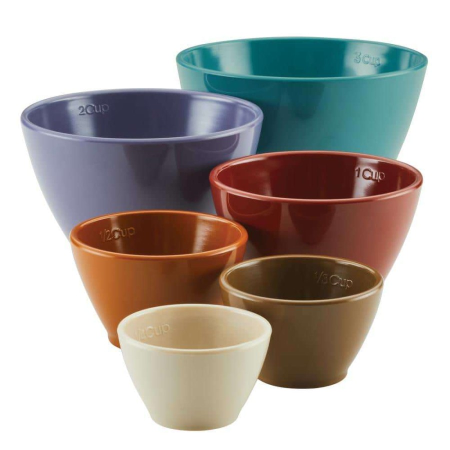 Baking Supplies * | Cucina Melamine Nesting Measuring Cups, 6-Piece, Assorted Colors By Rachael Ray