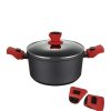 Casserole Dishes * | Infito By Amercook. 5L Stockpot Casserole & Glass Lid With Detachable Handle.Non-Stick Coated 9.5 In By Unbranded