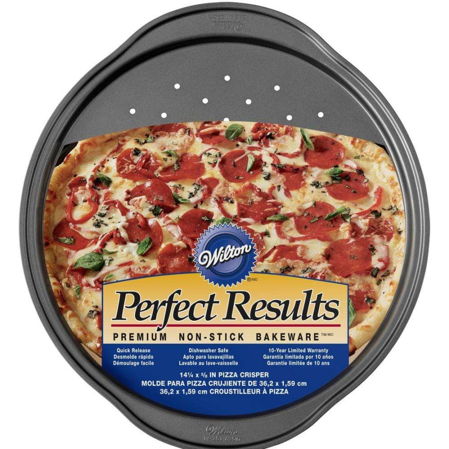 Pizza Pans * | Perfect Results Non-Stick Pizza Crisper By Wilton:Wilton