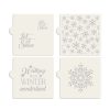 Baking Supplies * | Winter Wonderland/Let It Snow Cookie Stencil Bundle (4 Patterns) By Designer Stencils