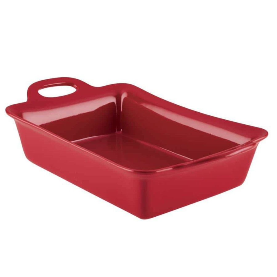 Baking Dishes * | 9 In. X 13 In. Red Ceramics Rectangular Baker By Rachael Ray