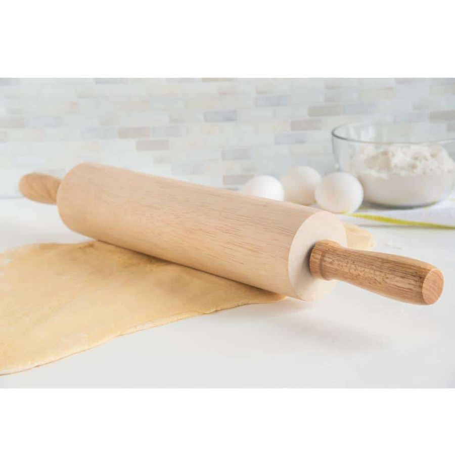 Baking Supplies * | Rolling Pin, Wood, 11.75-Inch Barrel By Fox Run