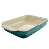 Baking Dishes * | Artisan 4 Qt. Gradient Teal Rectangular Stoneware Bake Pan By Crock-Pot