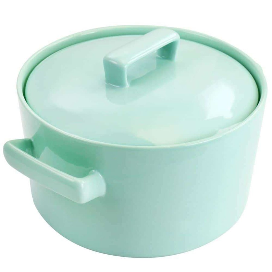 Casserole Dishes * | 3 Qt. Casserole With Lid In Mint By Martha Stewart