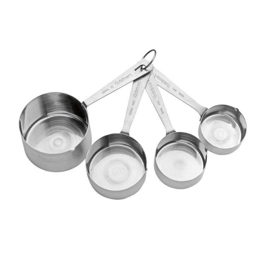 Baking Supplies * | 4-Piece Stainless Steel Measuring Cup Set By Cuisinart