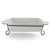 Baking Dishes * | 15.5 In. Rectangle Stoneware Bakeware With Metal Rack By Gibson Elite