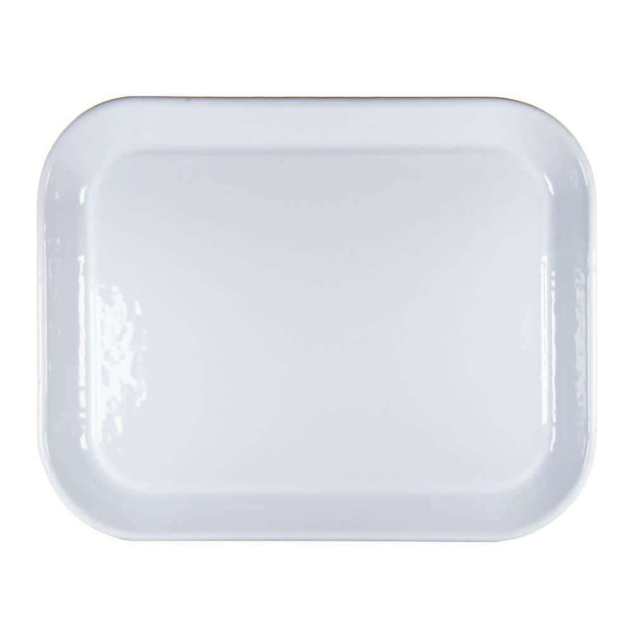 Baking Sheets * | Solid White 12.5 In. X 16 In. Half Sheet By Golden Rabbit