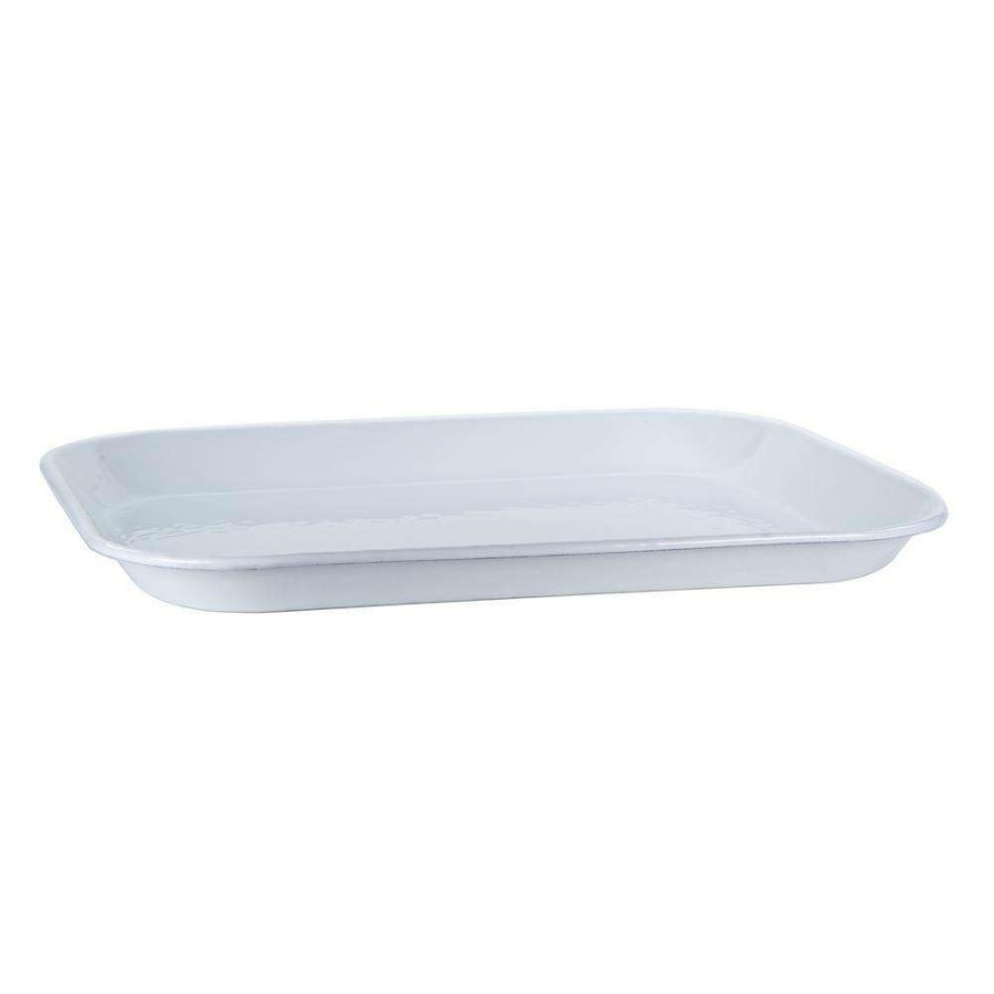 Baking Sheets * | Solid White 12.5 In. X 16 In. Half Sheet By Golden Rabbit