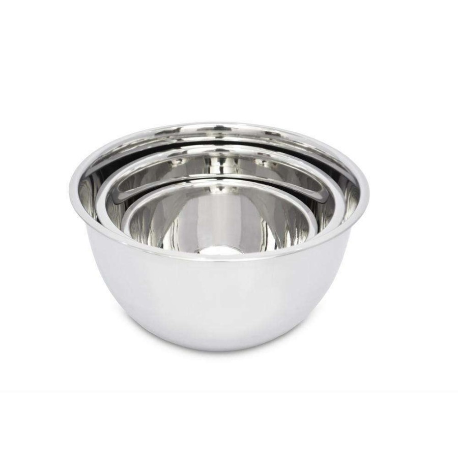 Baking Supplies * | 5.2 Qt.,, 3.25 Qt.,, 1.25 Qt., 3-Piece Stainless Steel Mixing Bowl Set By Unbranded