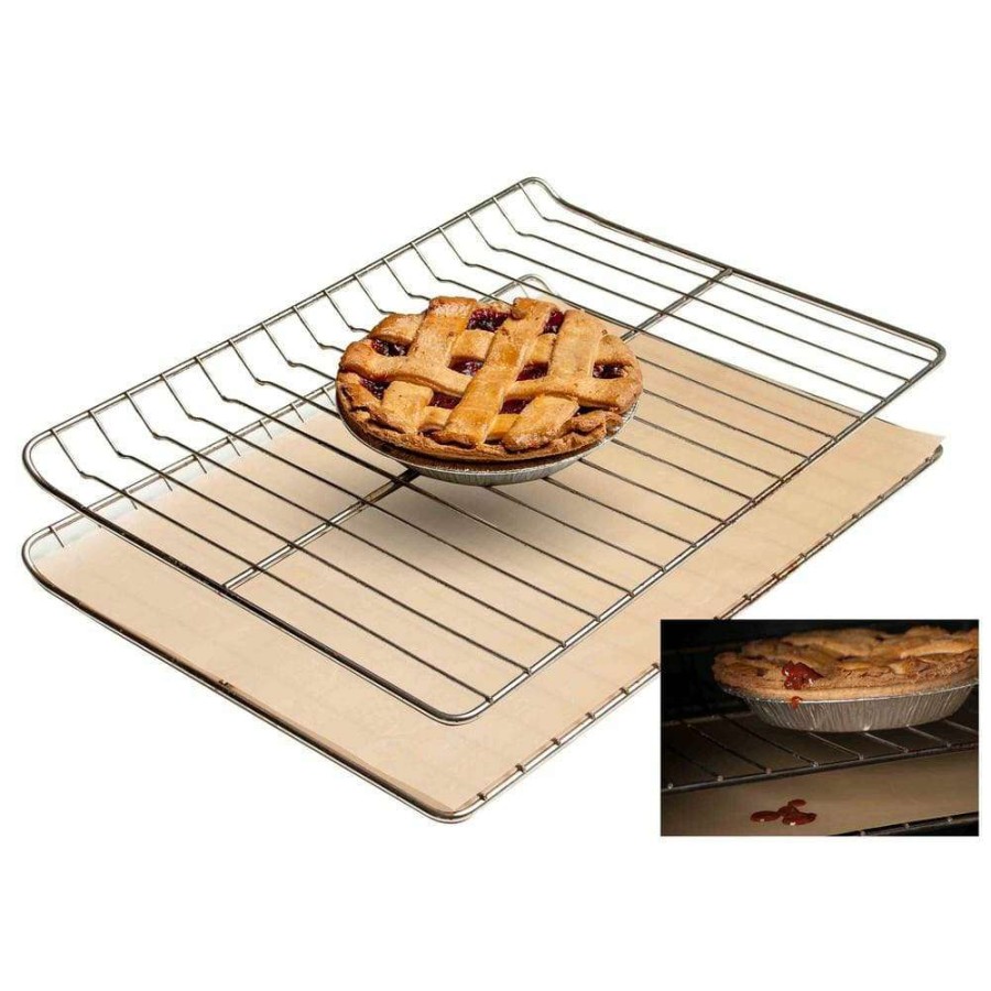 Baking Supplies * | Non-Stick Oven Liner Heavy-Duty Reusable Easy To Clean Baking Mat (2-Pack) By Lexi Home