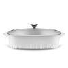 Baking Dishes * | 9 In. X 13 In. White Cast Aluminum Baker With Lid By Corningware