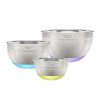 Baking Supplies * | Set Of 3 Stainless Steel Mixing Bowls With Non-Slip Base By Cuisinart