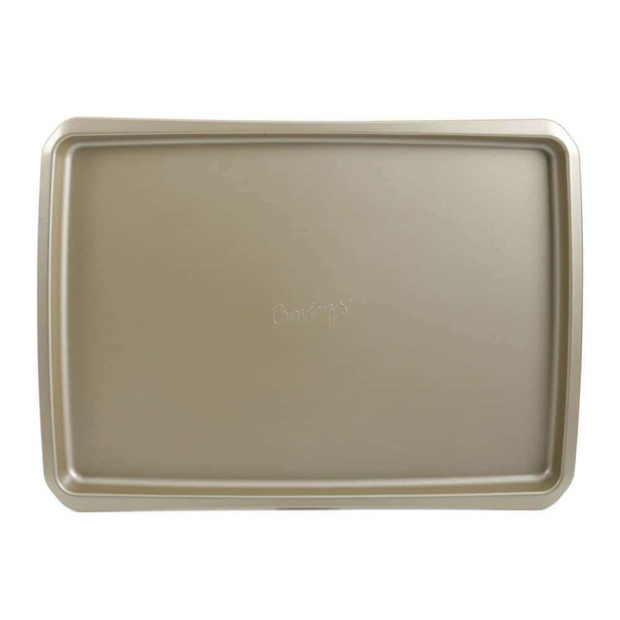 Baking Sheets * | 19.75 In. X 14 In. Steel Rectangle Cookie Sheet In Gold By Unbranded