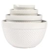 Baking Supplies * | 4-Piece Mixing Bowls Hobnail White By Tabletops Gallery