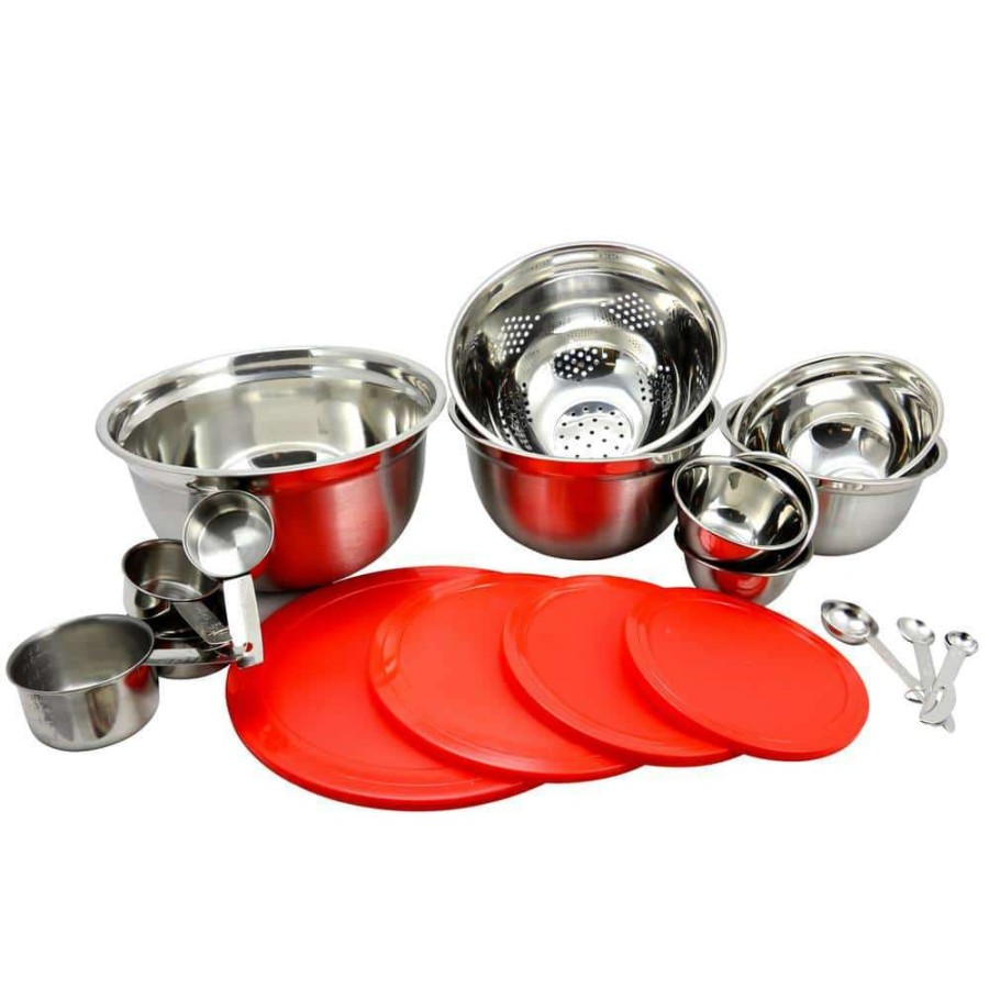 Baking Supplies * | Branfield 21-Piece Mixing Bowl Set With Measuring Accessories By Sunbeam