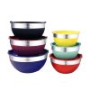 Baking Supplies * | 12-Piece Stainless Steel Colored Mixing Bowl With Tops By Elite