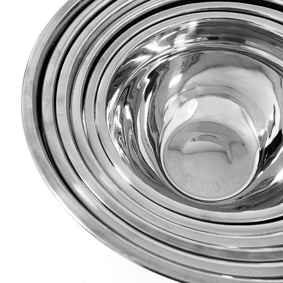 Baking Supplies * | 12-Piece Stainless Steel Colored Mixing Bowl With Tops By Elite