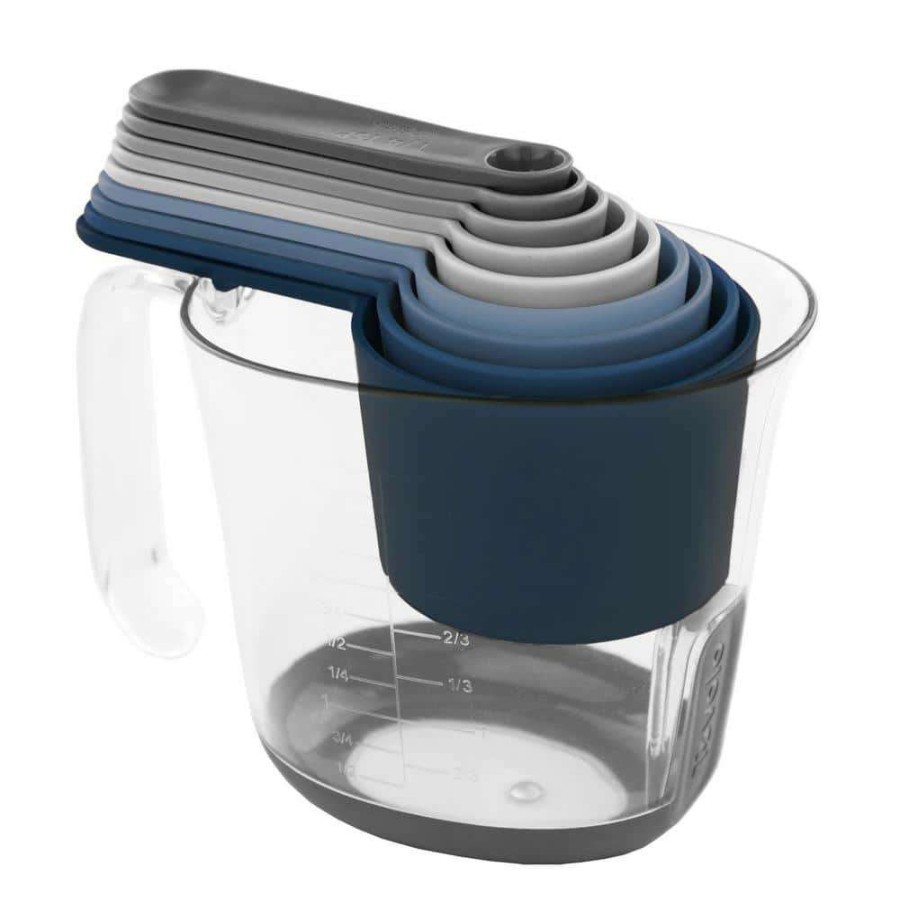 Baking Supplies * | Magnetic Nested Measuring Cup Set System In Blue By Spectrum