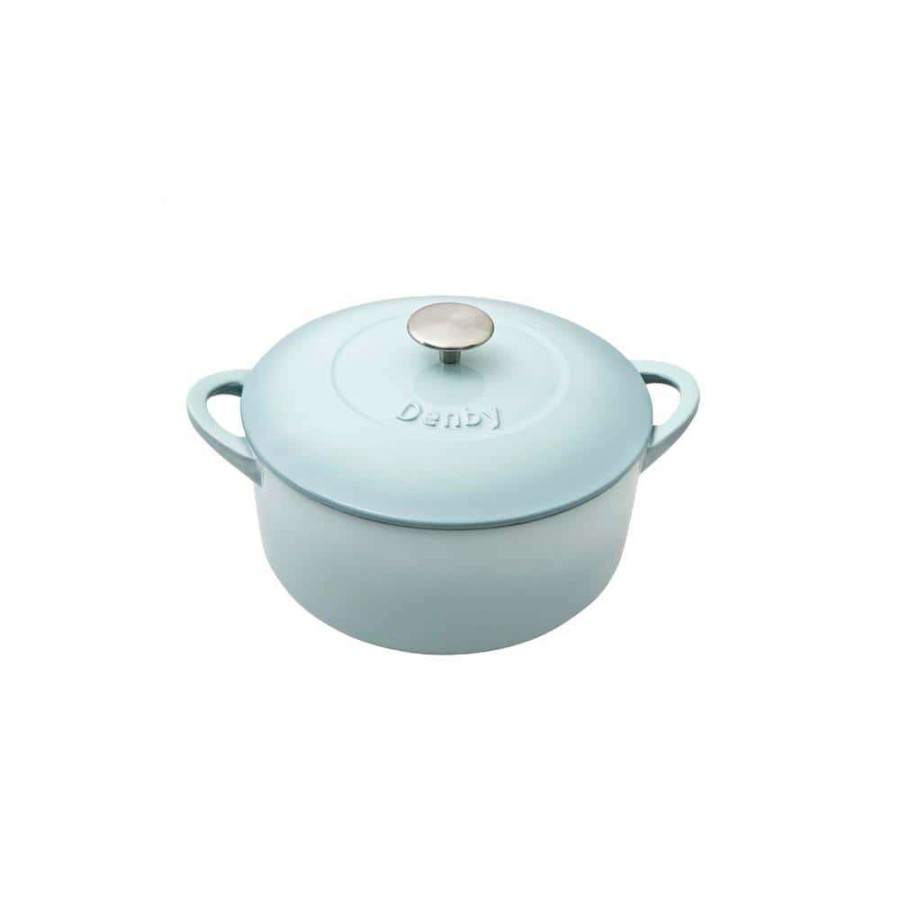 Casserole Dishes * | Heritage Pavilion 2.64 Qt. Round Cast Iron Casserole Dish With Lid By Denby