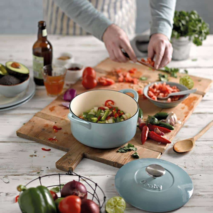 Casserole Dishes * | Heritage Pavilion 2.64 Qt. Round Cast Iron Casserole Dish With Lid By Denby