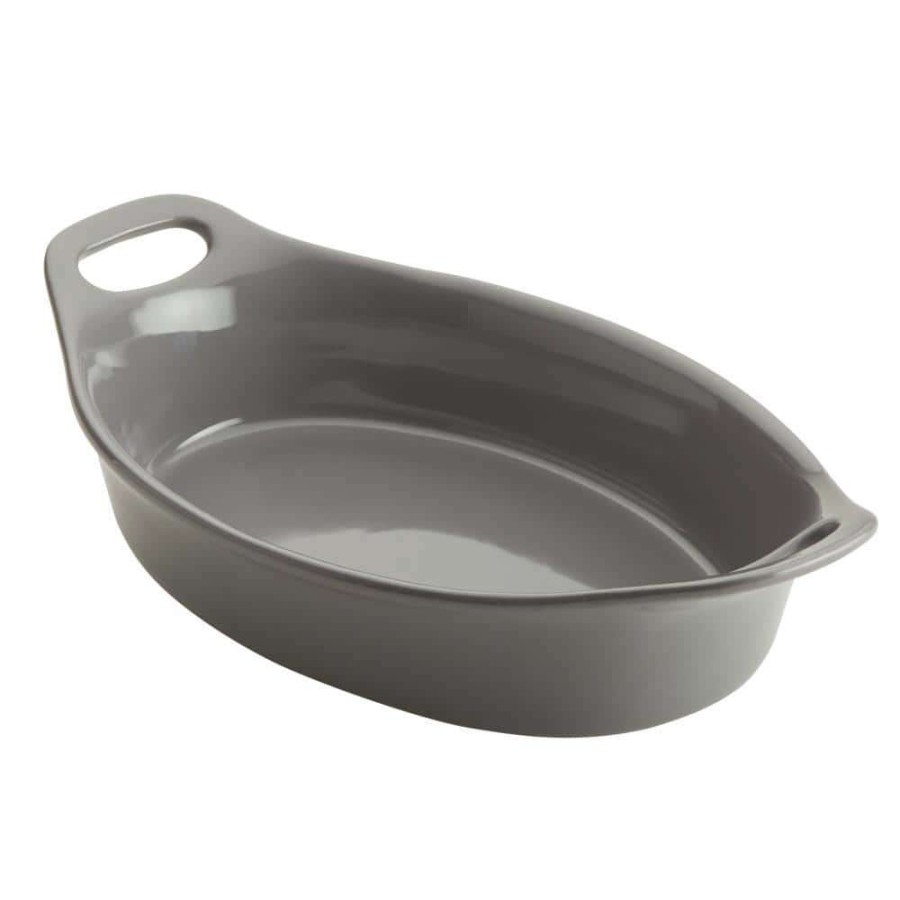 Baking Dishes * | 1.5 Qt. Gray Ceramics Oval Baker By Rachael Ray