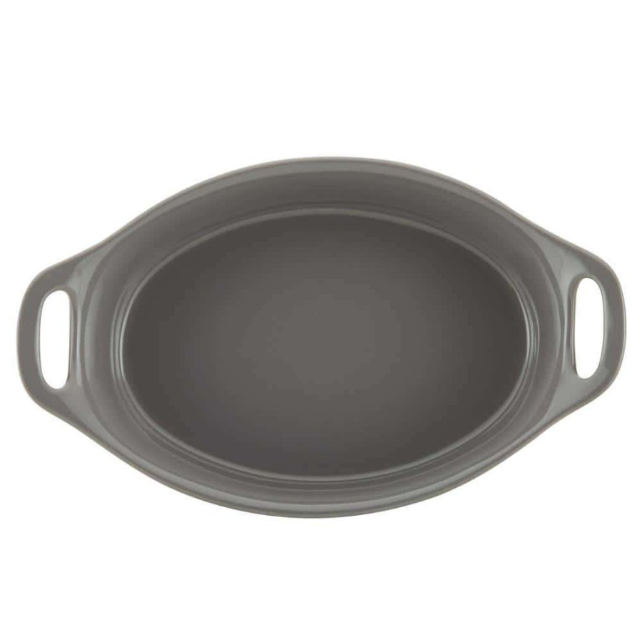 Baking Dishes * | 1.5 Qt. Gray Ceramics Oval Baker By Rachael Ray