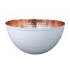 Baking Supplies * | 9.5 In. 100% Pure Hammered Copper Mixing Bowl With White Perfect For Everyday Kitchen Use Or Decor By Alchemade