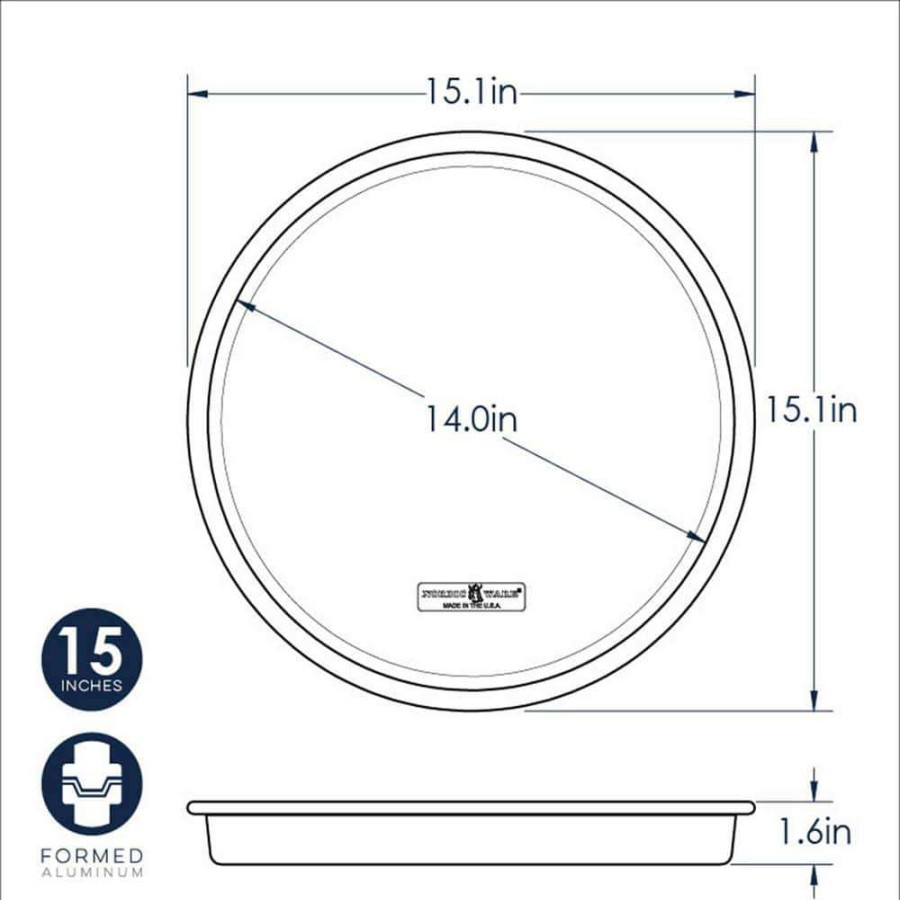 Baking Sheets * | 14 In. Deep Dish Pizza Pan By Nordic Ware