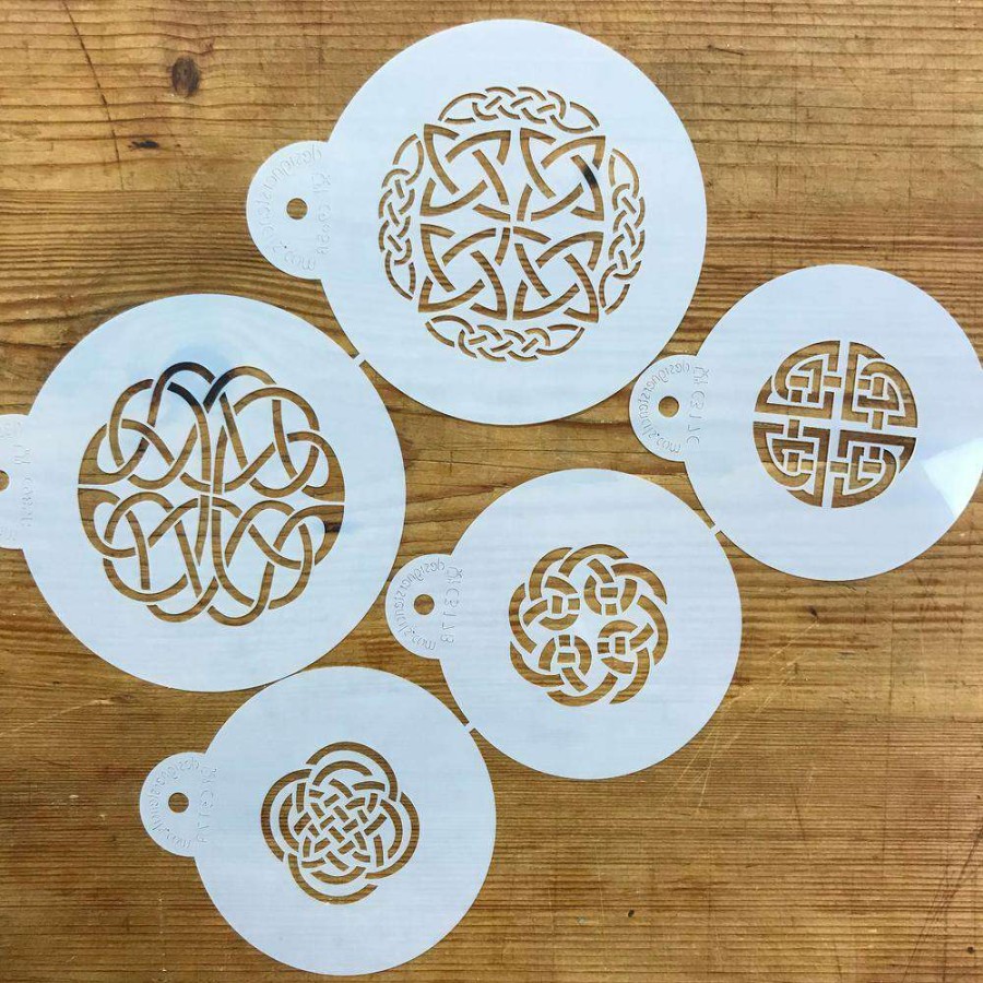 Baking Supplies * | Celtic Medallion And Cookie Stencil Bundle (5-Patterns) By Designer Stencils