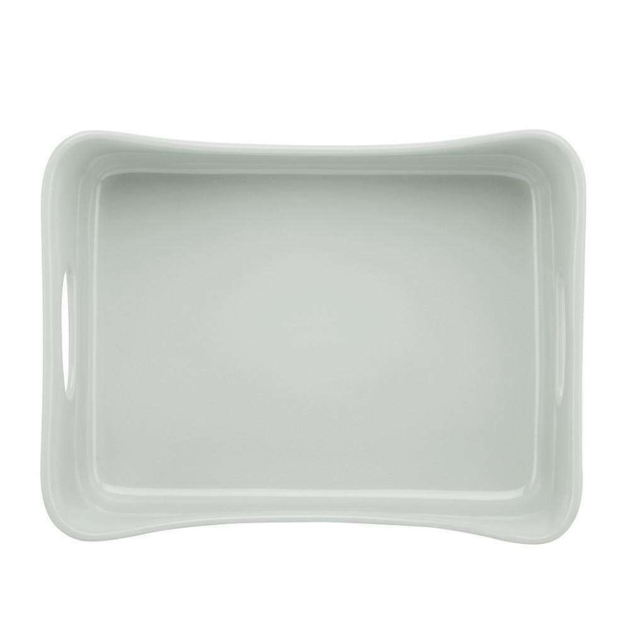 Baking Dishes * | 9 In. X 12 In. Light Sea Salt Gray Ceramics Rectangular Baker By Rachael Ray