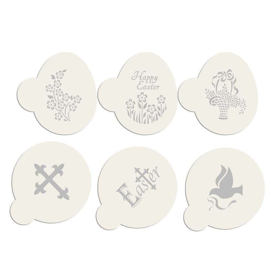 Baking Supplies * | Easter Sunday Cookie Stencil Bundle (6-Patterns) By Designer Stencils