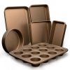 Baking Sheets * | 6-Pieces Kitchen Oven Baking Pans Non-Stick Bake Tray Sheet Bakeware Set By Nutrichef