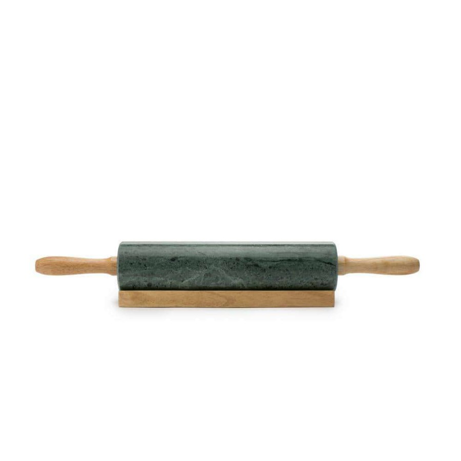 Baking Supplies * | Green Mrbl Rolling Pin/Base By Fox Run