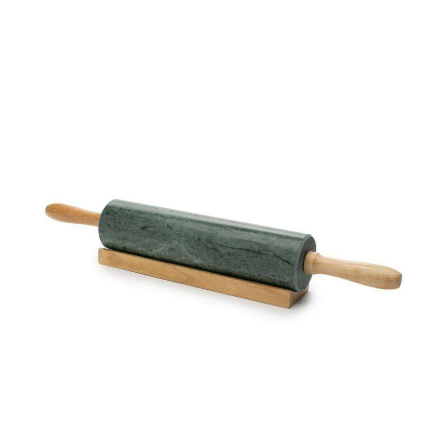 Baking Supplies * | Green Mrbl Rolling Pin/Base By Fox Run