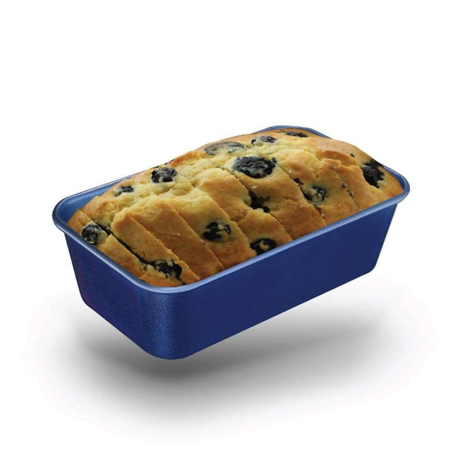 Baking Sheets * | Pro Classic Blue 9 In. X 5 In. 0.8Mm Gauge Nonstick Diamond And Mineral Infused Coating Loaf Pan By Granite Stone Diamond