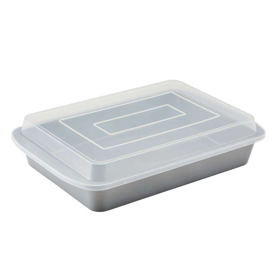 Cake Pans * | Smartbrown Bakeware Nonstick Rectangular Cake Pan With Lid 9 In. X 13 In. By Farberware