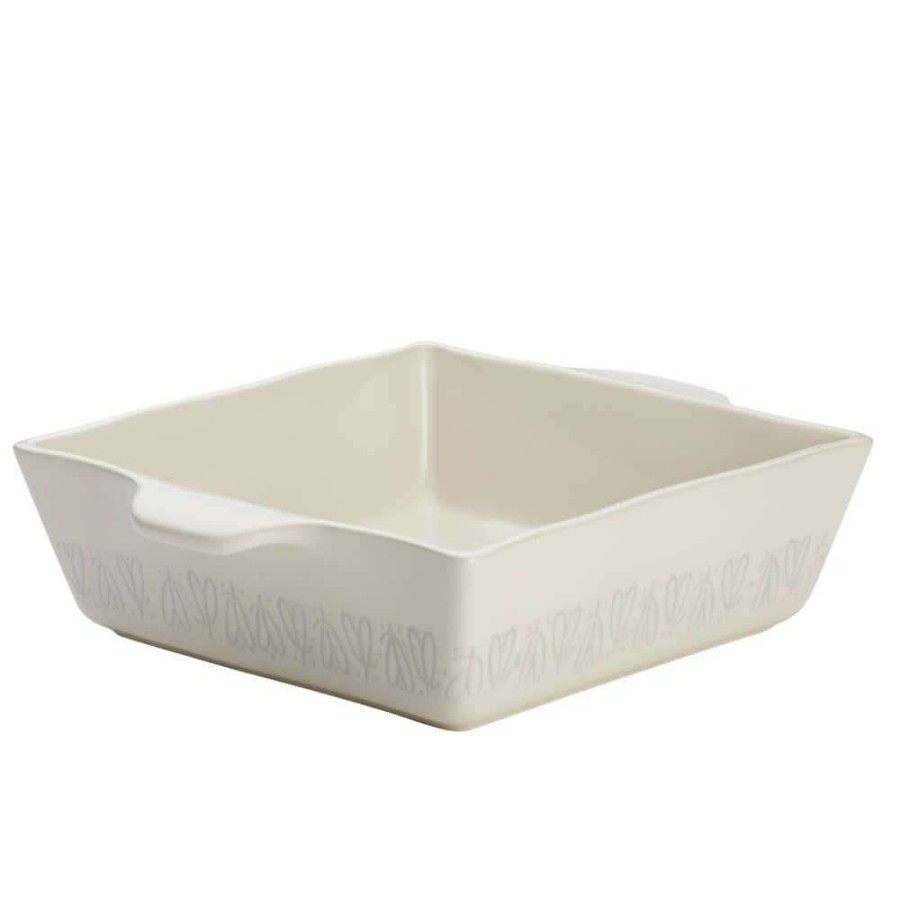 Baking Dishes * | Home Collection 8 In. X 8 In. French Vanilla Ceramic Square Baker By Ayesha Curry