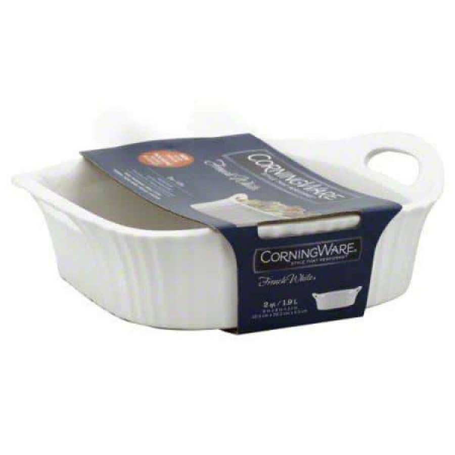 Baking Dishes * | French White 2 Qt. 8 In. X 8 In. Square Stoneware Baker By Corningware