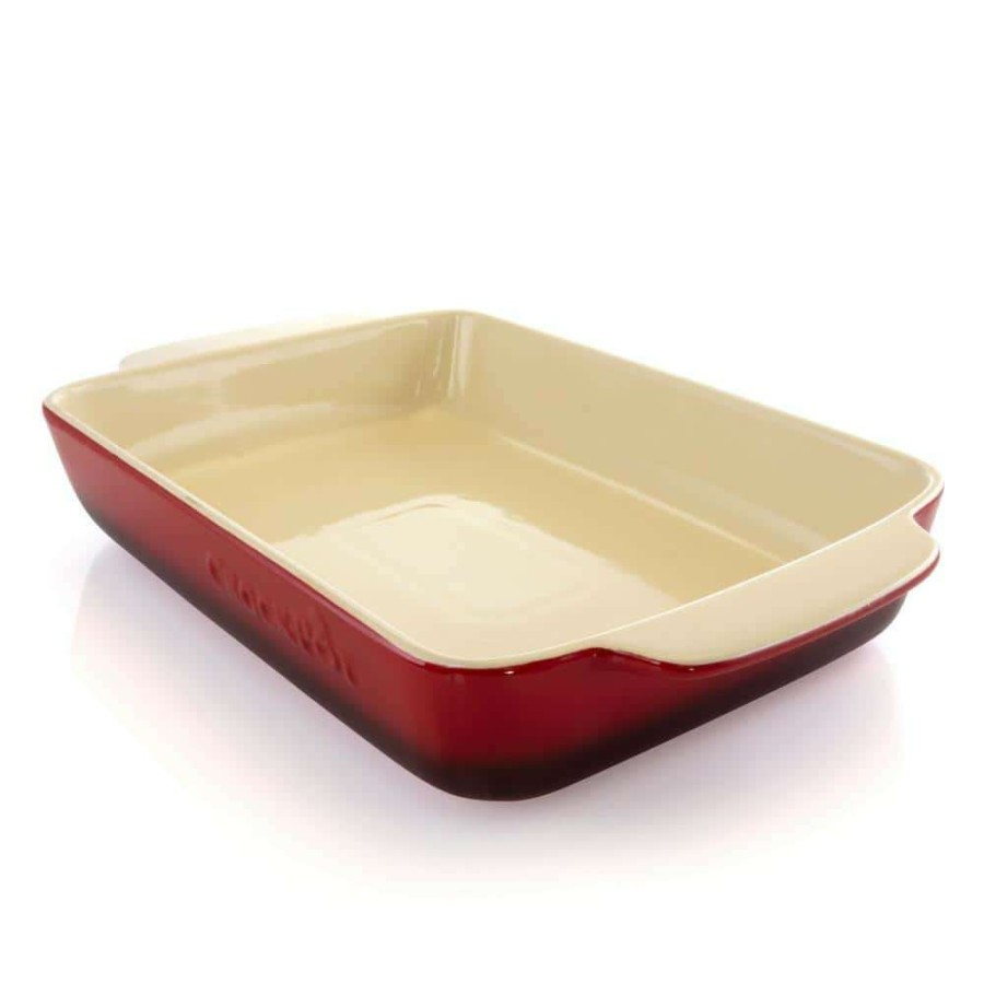 Baking Sheets * | Artisan 4 Qt. Red Stoneware Bake Pan By Crock-Pot