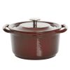 Casserole Dishes * | Oak Park 3 Qt. Enameled Cast Iron Casserole With Lid And Glass Steamer In Brown By Kenmore Elite