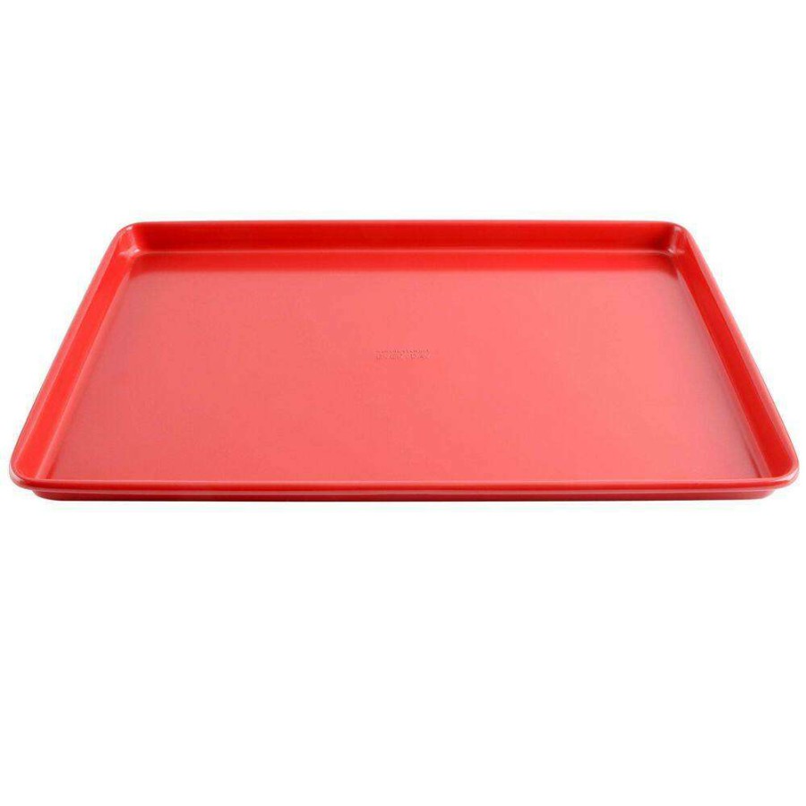 Baking Sheets * | Everyday 17 In. Nonstick Carbon Steel Cookie Sheet In Red By Martha Stewart