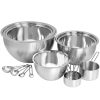 Baking Supplies * | 14-Piece Stainless Steel Measuring-Cup And Spoon Set With Mixing Bowls By Megachef