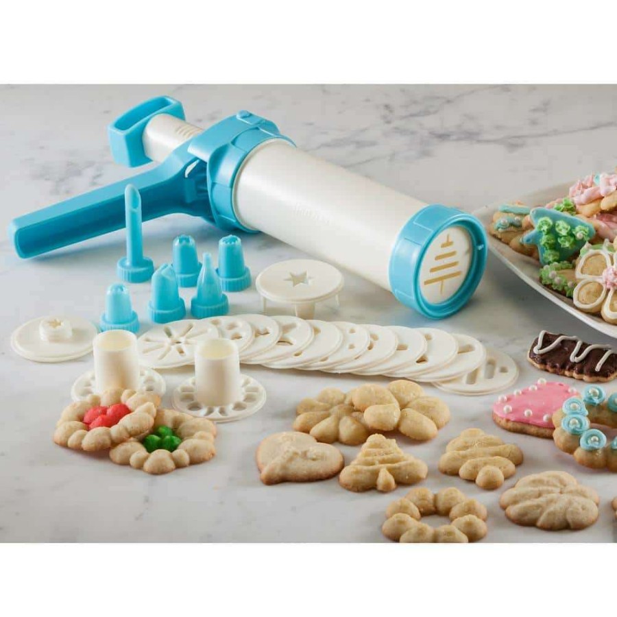 Baking Supplies * | 23-Piece Cookie Press And Food Decorator Set By Hutzler