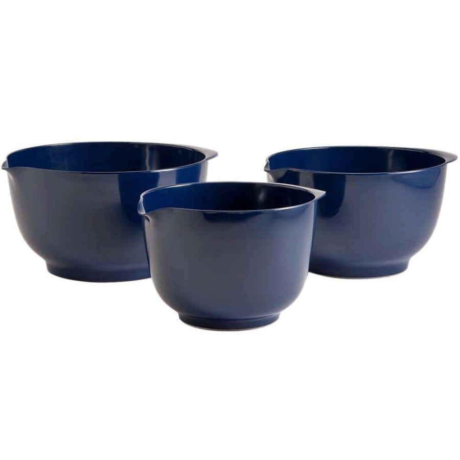 Baking Supplies * | 2, 3 And 4 L Melamine Mixing Bowl Set In Cobalt Blue (Set Of 3) By Hutzler