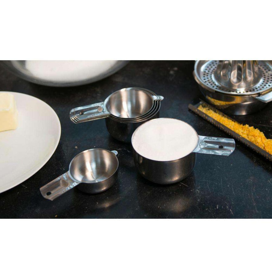 Baking Supplies * | Endurance 6-Piece Stainless Steel Measuring Cup Set By Rsvp International