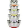 Baking Supplies * | 5-Piece Large Stainless Steel Mixing Bowls Set By The Clean Store