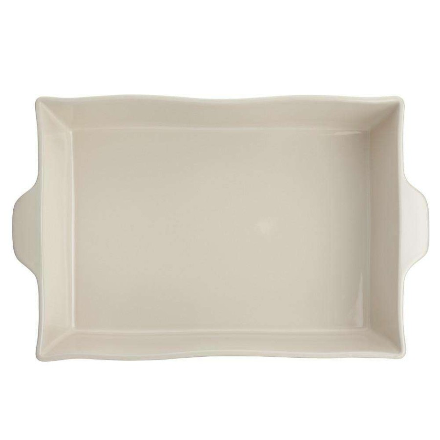 Baking Dishes * | Home Collection 9 In. X 13 In. French Vanilla Ceramic Rectangular Baker By Ayesha Curry