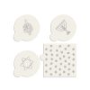 Baking Supplies * | Jewish Symbols, Dreidle Miniprint Cookie Stencil Bundle (4 Patterns) By Designer Stencils