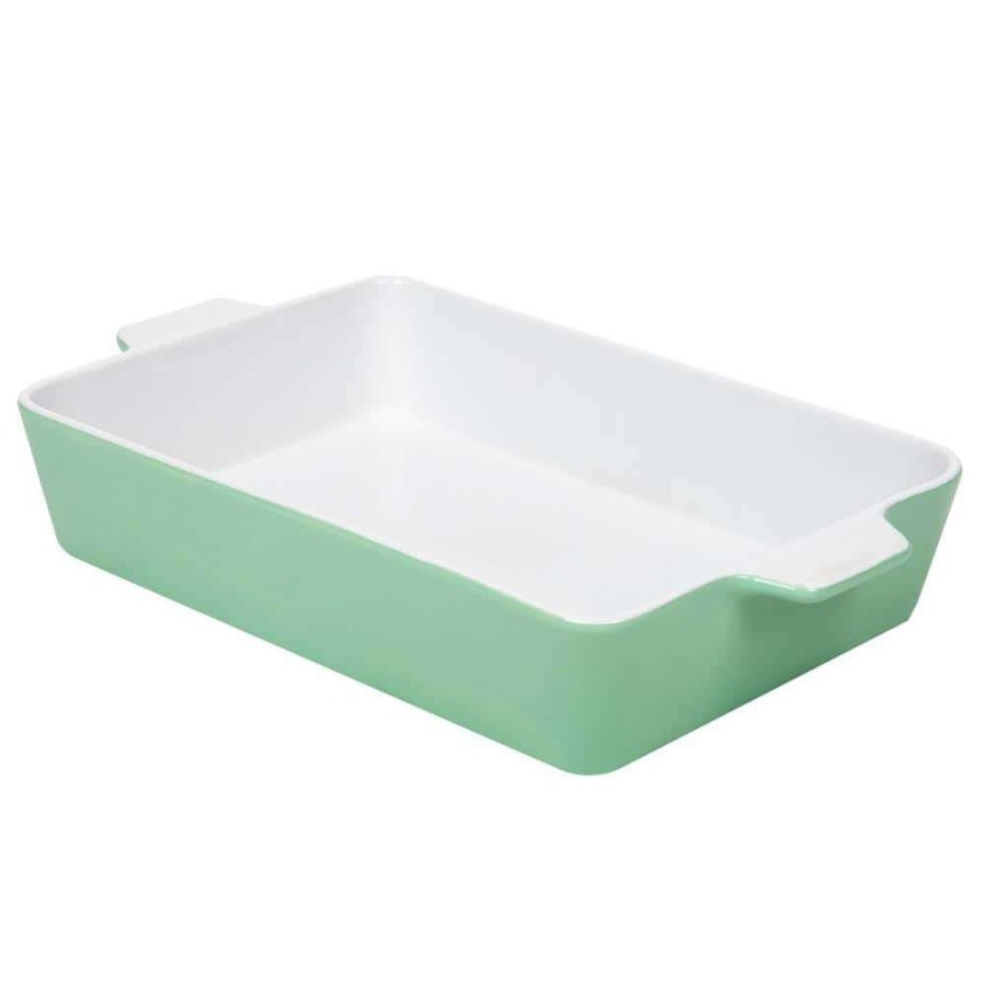 Casserole Dishes * | 5 Qt. Ceramic Oblong Baking Dish, Light Blue By Mind Reader